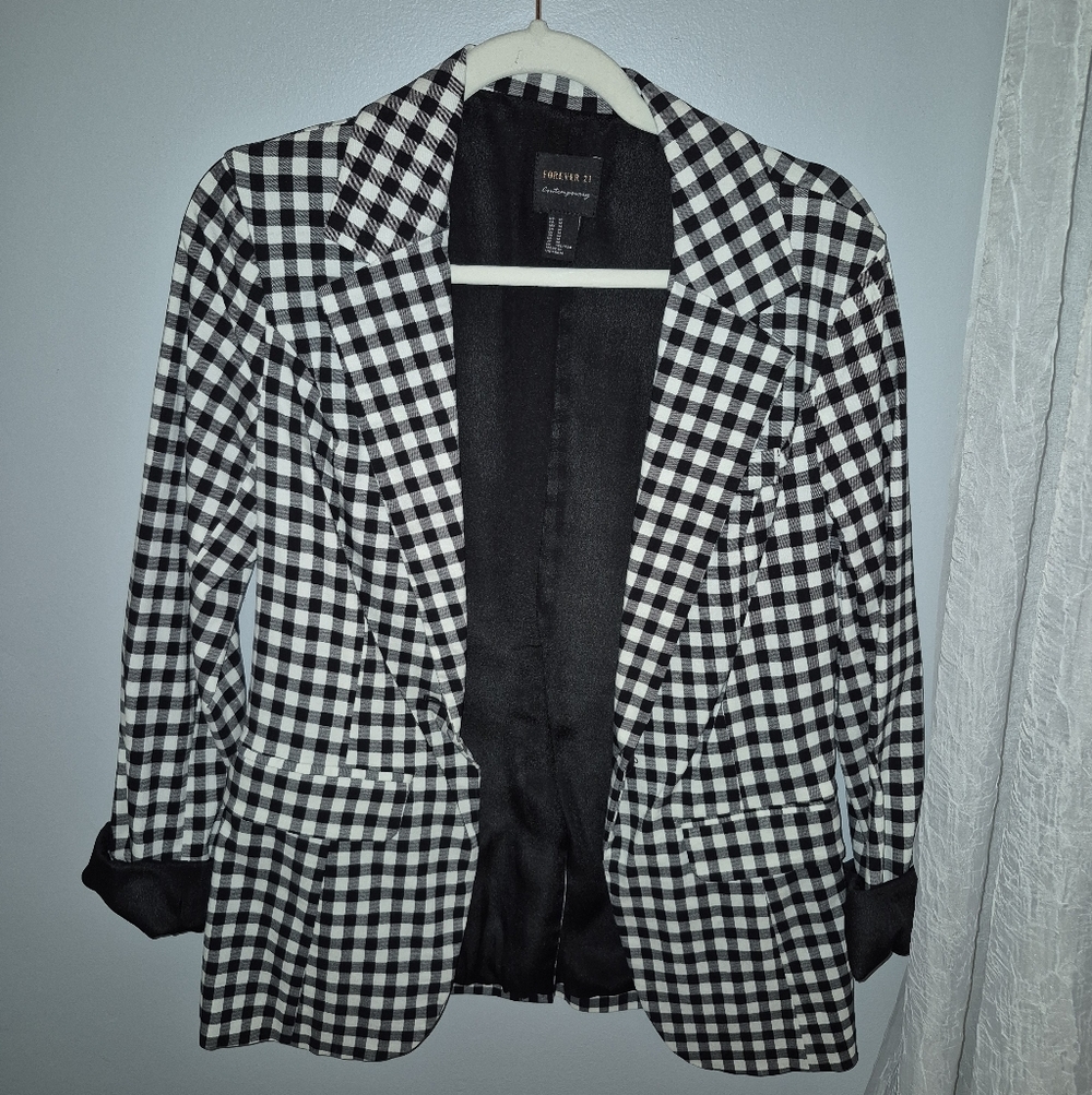 Forever 21 Checkered Blazer